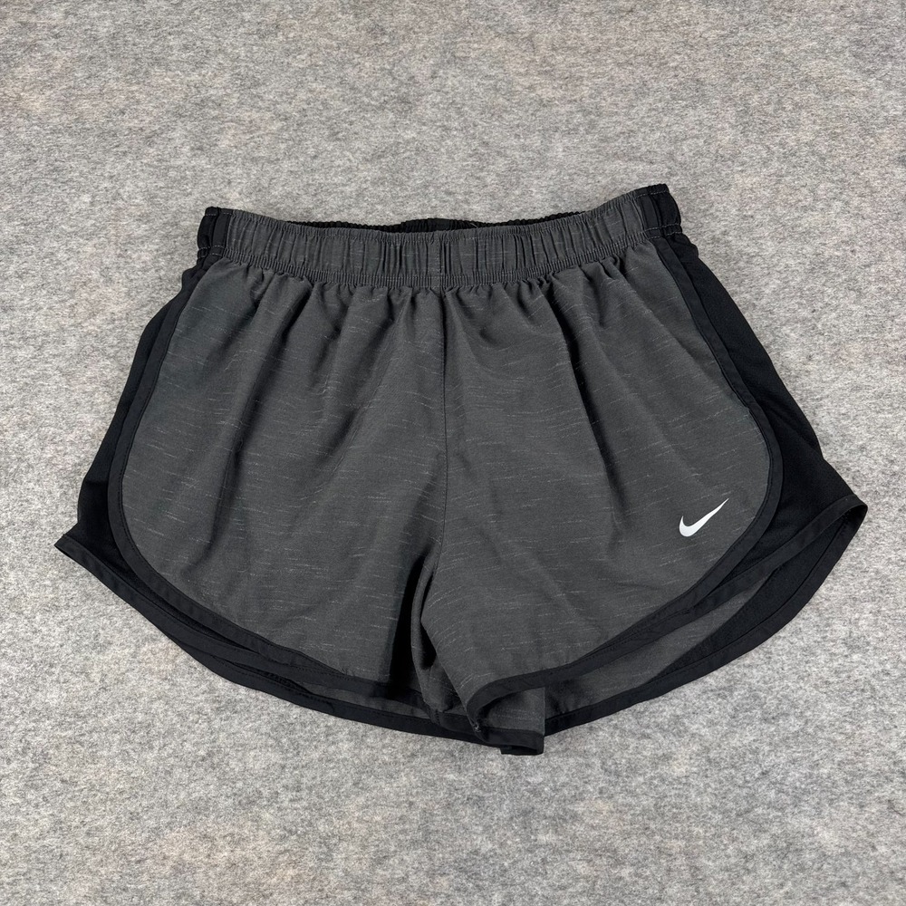 Nike Dri Fit Tempo Running Shorts 3" Lined Gray Black Womens‎ Medium M